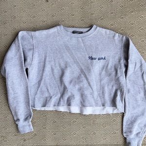 brandy melville cropped crewneck